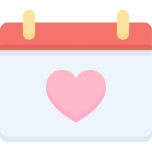 Valentines day organization calendar valentines day icon