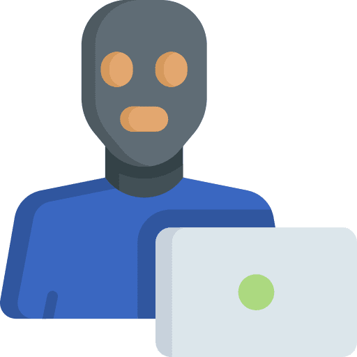 Cyber attack laptop security cyber crime icon