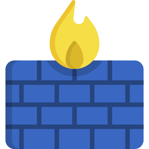 Firewall brick computer firewall icon
