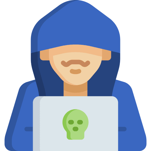 Hacker man caucasian user icon