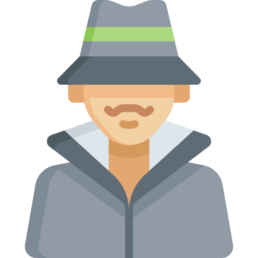 Hacker user hat security icon