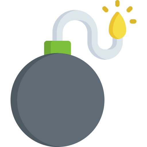 Bomb electronics bomb cyber attack icon