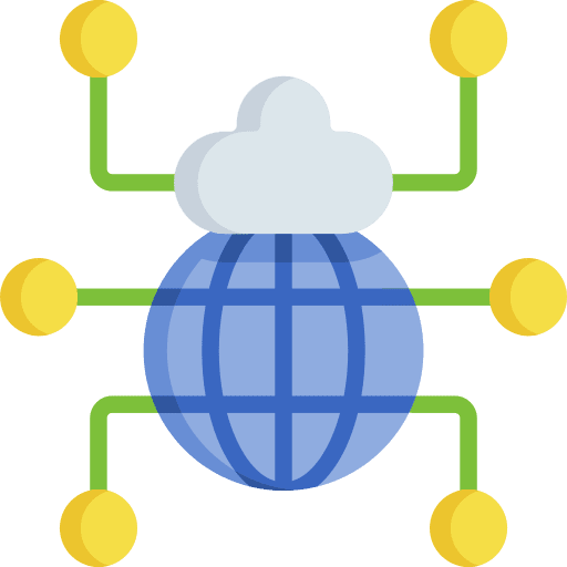 Network server data seo and web icon