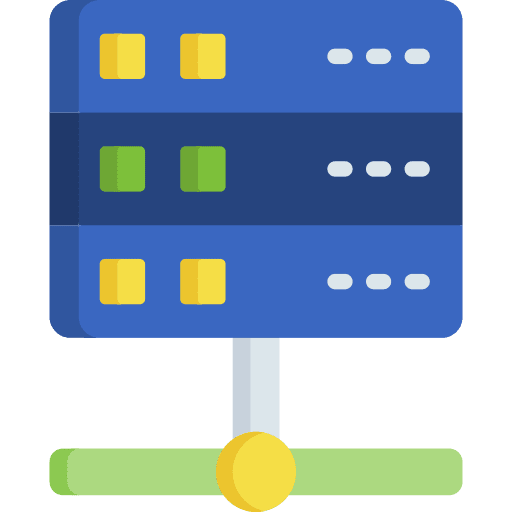 Server hosting ui multimedia icon
