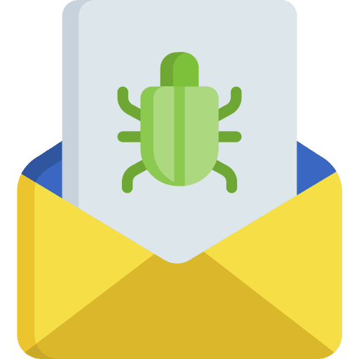 Spam bug error communications icon