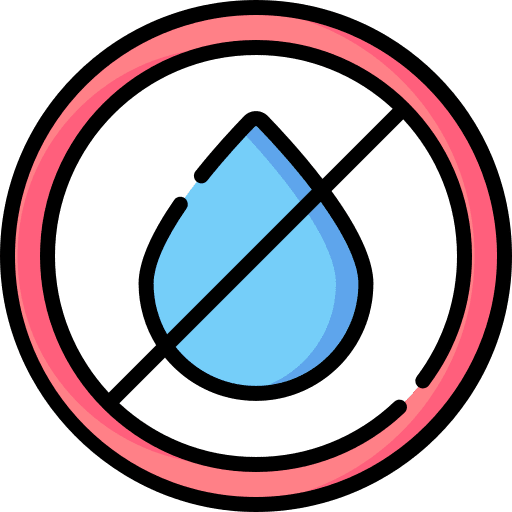 No liquid no liquid no water sign icon