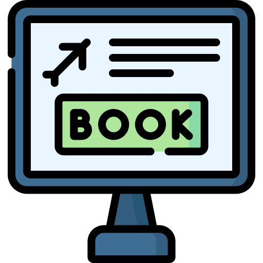 Online booking travel screen computer icon