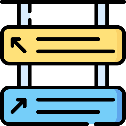 Signage panel arrows signage icon