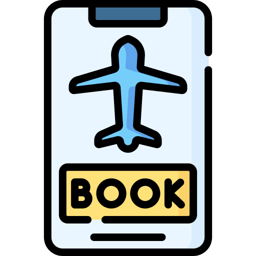 Smartphone aeroplane travelling flying icon