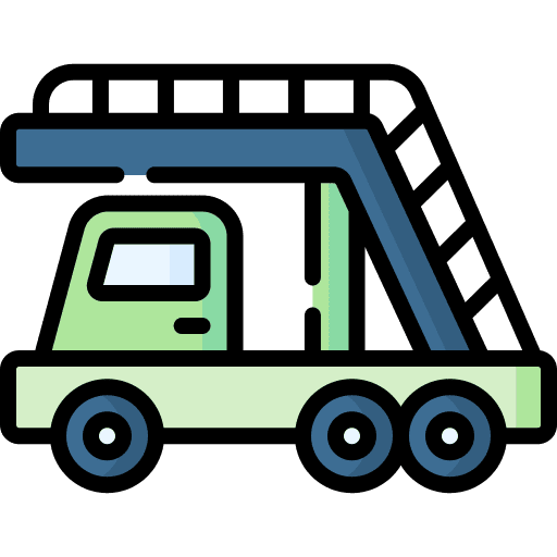 Stair truck transport airport truck stair truck icon