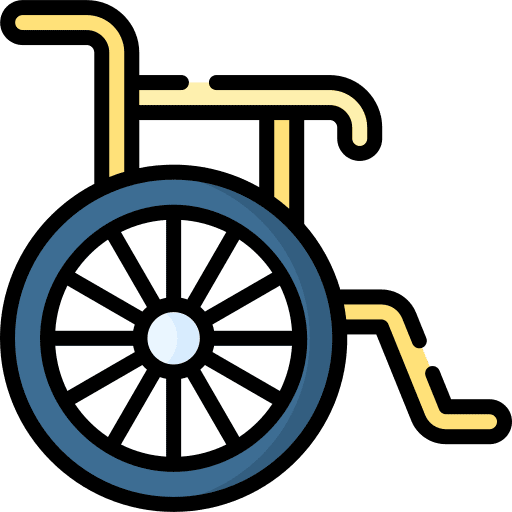 Wheelchair hospital inclusive wheelchair icon