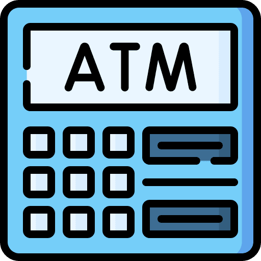 Atm money electronics business and finance icon