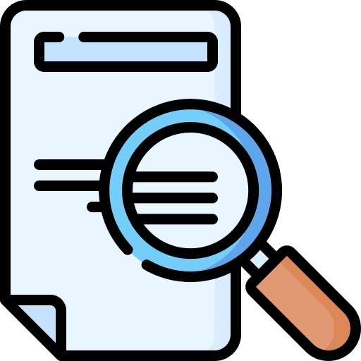 Immigration immigration magnifier document icon