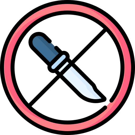 No weapons signaling forbidden gun icon