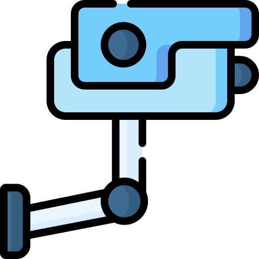 Cctv surveillance camera record security system icon