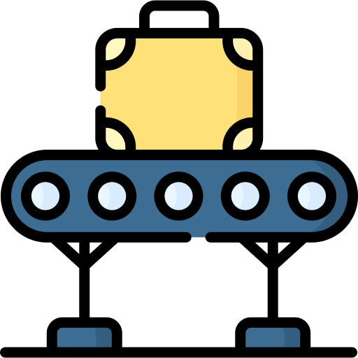 Conveyor belt travel airport conveyor belt icon