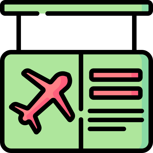 Departure signal plane travel icon