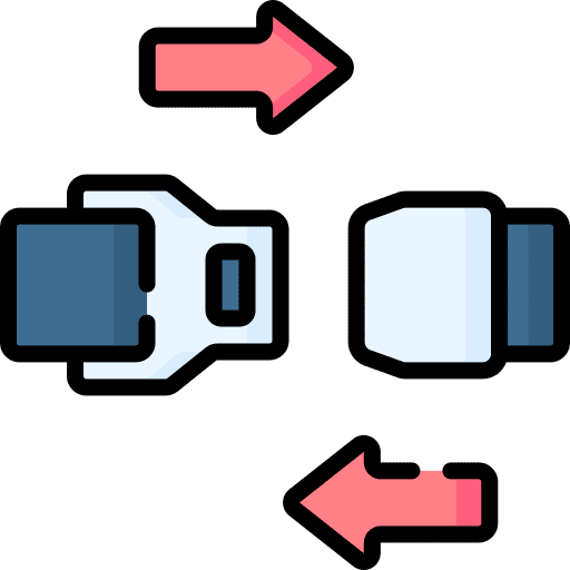 Seat belt transportation seat belt safety belt icon