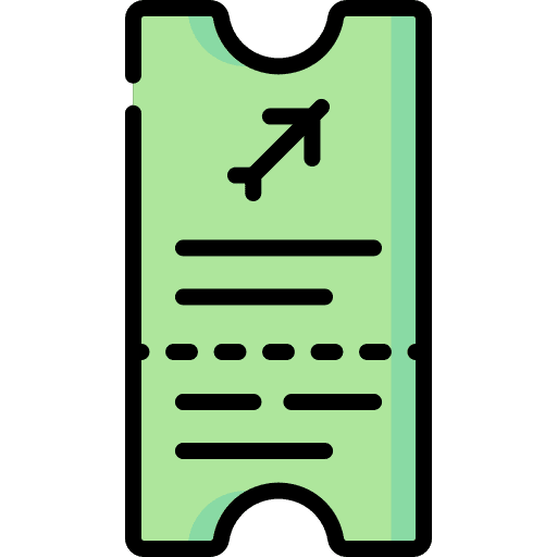 Ticket ticket plane flight icon