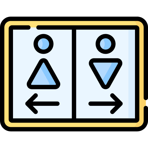 Toilet signaling bathroom man icon