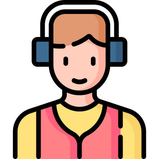 Worker man worker earmuffs icon