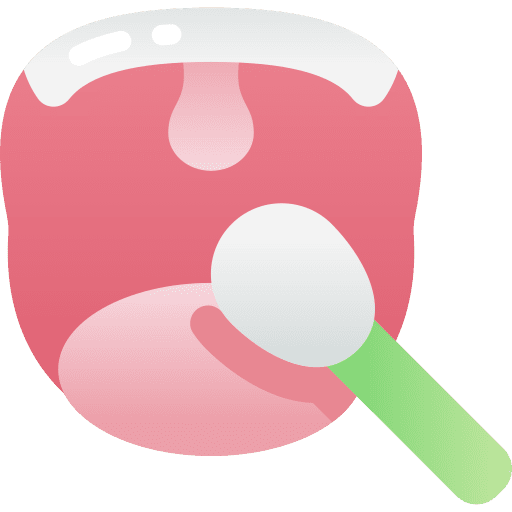 Mouth coronavirus test covid icon