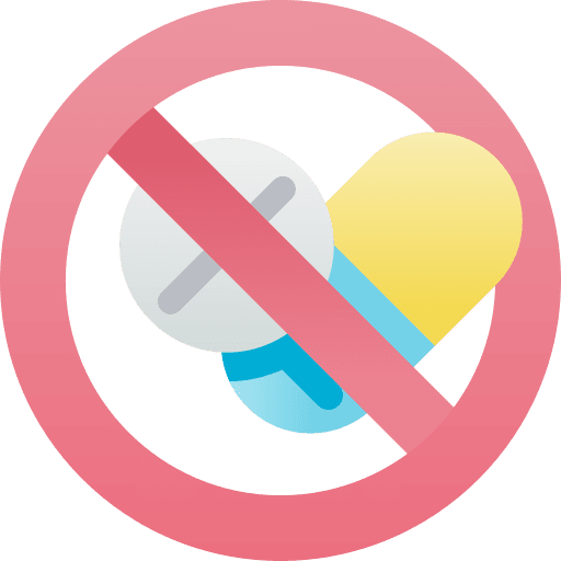 No drugs prohibition pills signaling icon