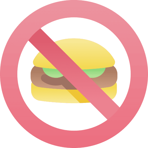 No fast food signaling hamburger no burger icon