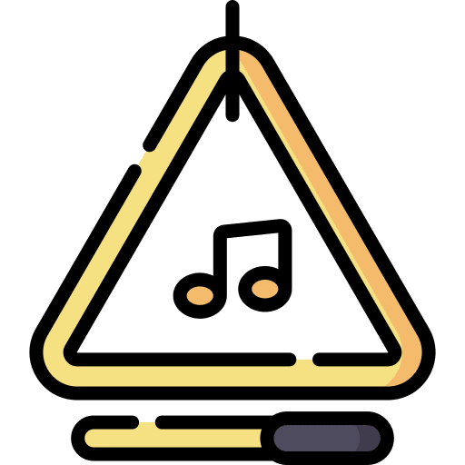 Triangle musical sound music and multimedia icon