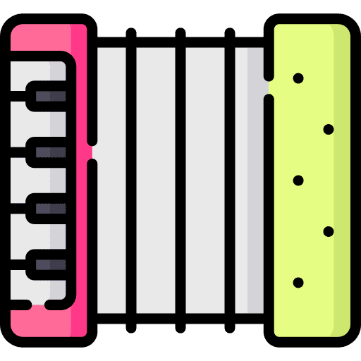 Accordion orchestra music and multimedia accordion icon