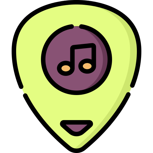 Guitar pick music guitar pick accessory icon