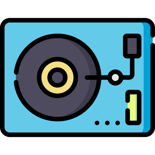 Turntable turntable electronics record player icon
