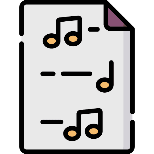 Music sheet document music sheet musical note icon