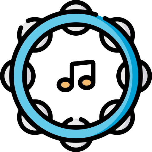 Tambourine musical music instrument percussion instrument icon