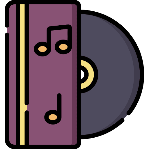 Vinyl music and multimedia multimedia compact disc icon