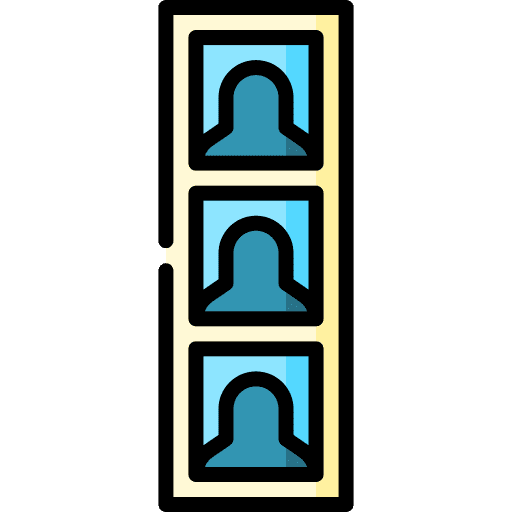 Photo strip entertainment passport photo strip icon