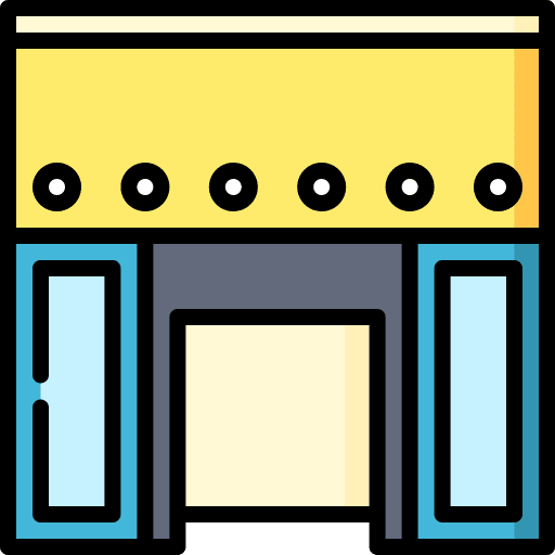 Store front city sign store icon