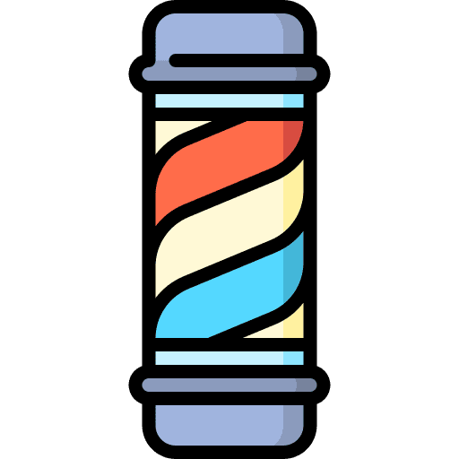 Barbershop pole barbershop beauty sign icon