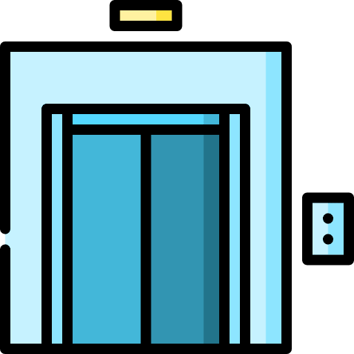 Elevator doors lift transportation icon