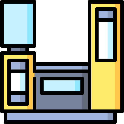 Kiosk store kiosk architecture and city icon