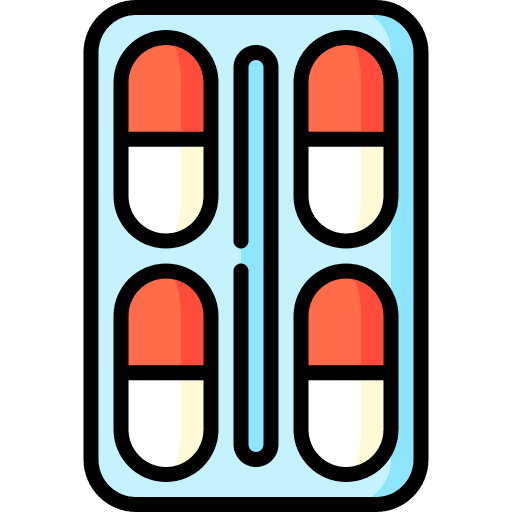 Pharmacy pack medication blister icon