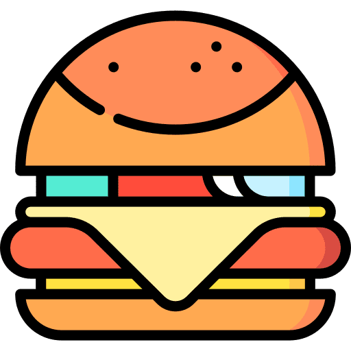 Burger junk food burger food and restaurant icon
