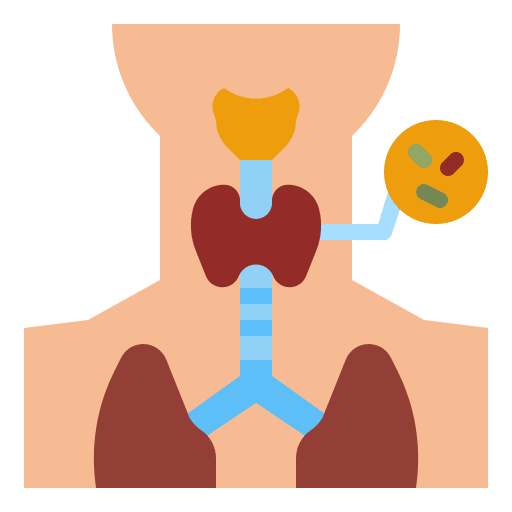 Thyroid medical healthcare and medical thyroid icon