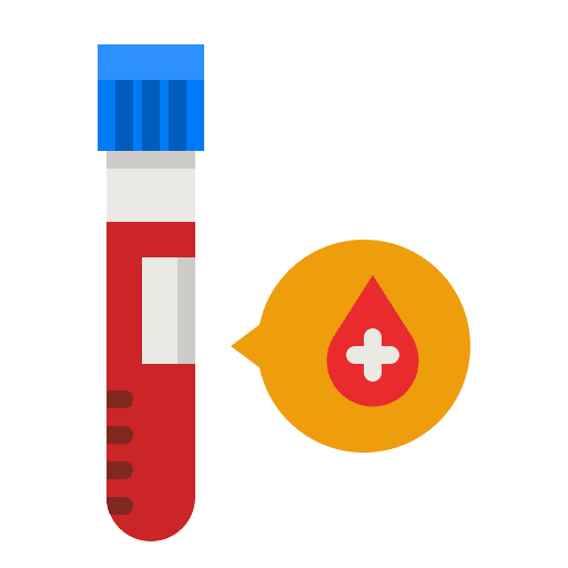 Blood test lab blood sample blood icon