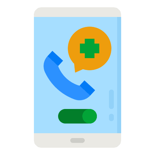 Emergency call doctor phone communications icon