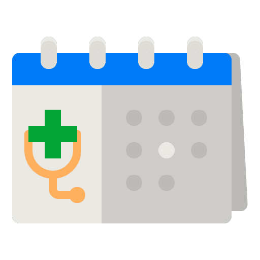 Medical appointment calendar medical time and date icon