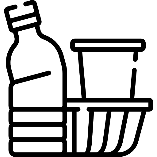 Plastic garbage water bottle drink bottle icon