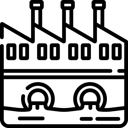 Factory ecology toxic waste industry icon