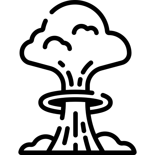 Nuclear weapon smoke miscellaneous nuclear icon