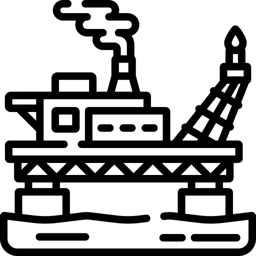 Oil platform fuel pollution industry icon